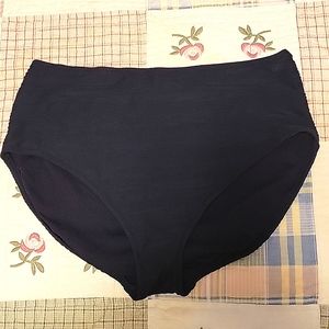 GOTTEX Mid-rise Black Bikini Bottoms, Size 16 fits XL